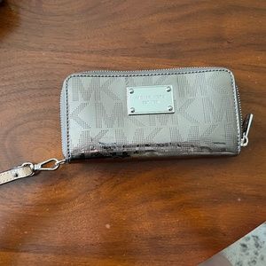 Silver Michael Kors Wristlet